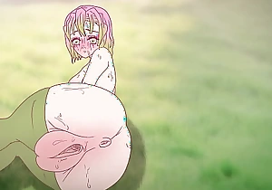 Mitsuri seduces with her grown pussy ! Porn demon slayer Hentai ( cartoon 2d ) anime