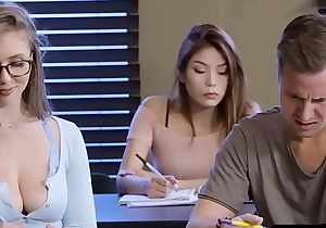 Bright chubby tits student Lena Paul viva voce with the addition of fucking in class