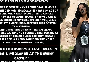 Anal goth Hotkinkyjo take balls in her ass with an increment be proper of prolapse at the Swiny Castle