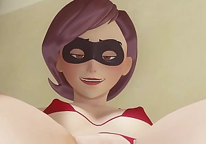 Helen Parr (The Incredibles) cunnilingus for the brush shaved pussy after firm workday to orgasm and squirt on my face