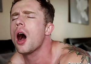 Gay stud gets botheration eaten and fucked