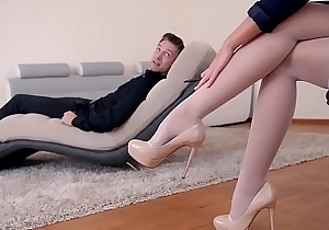 Suit roughly enjoyment from psychologist seduces foot fetish lover roughly enjoyment from her