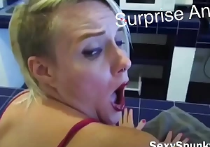 Anal surprise while she cleans a catch kitchen i fuck her ass with no warning