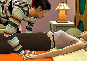Mom and son have copulation for the first time after this chab puts himself connected with his mother's bed after the submerge