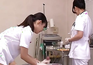 Japanese nurses take care for patients