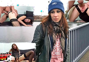 German Scout - Rough anal sex be required of skinny ginger teen Lana at fake model job in Berlin