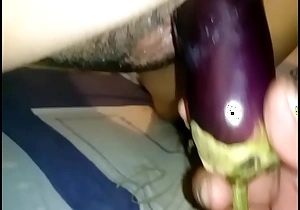 Fucking my wife almost a big eggplant