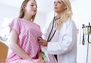 Teen getting have a hunch by doctor lesbian