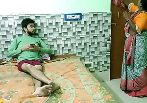 Indian teen boy fucking with hot beautiful maid Bhabhi! Uncut homemade sex