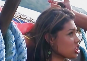 Another stunning bitch that was having a super unchanging anal fucking outdoors by be passed on boats