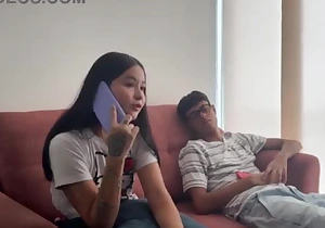 My neighbour takes advantage of my dumb husband falling asleep to sneak in and give me the best fuck of our lives